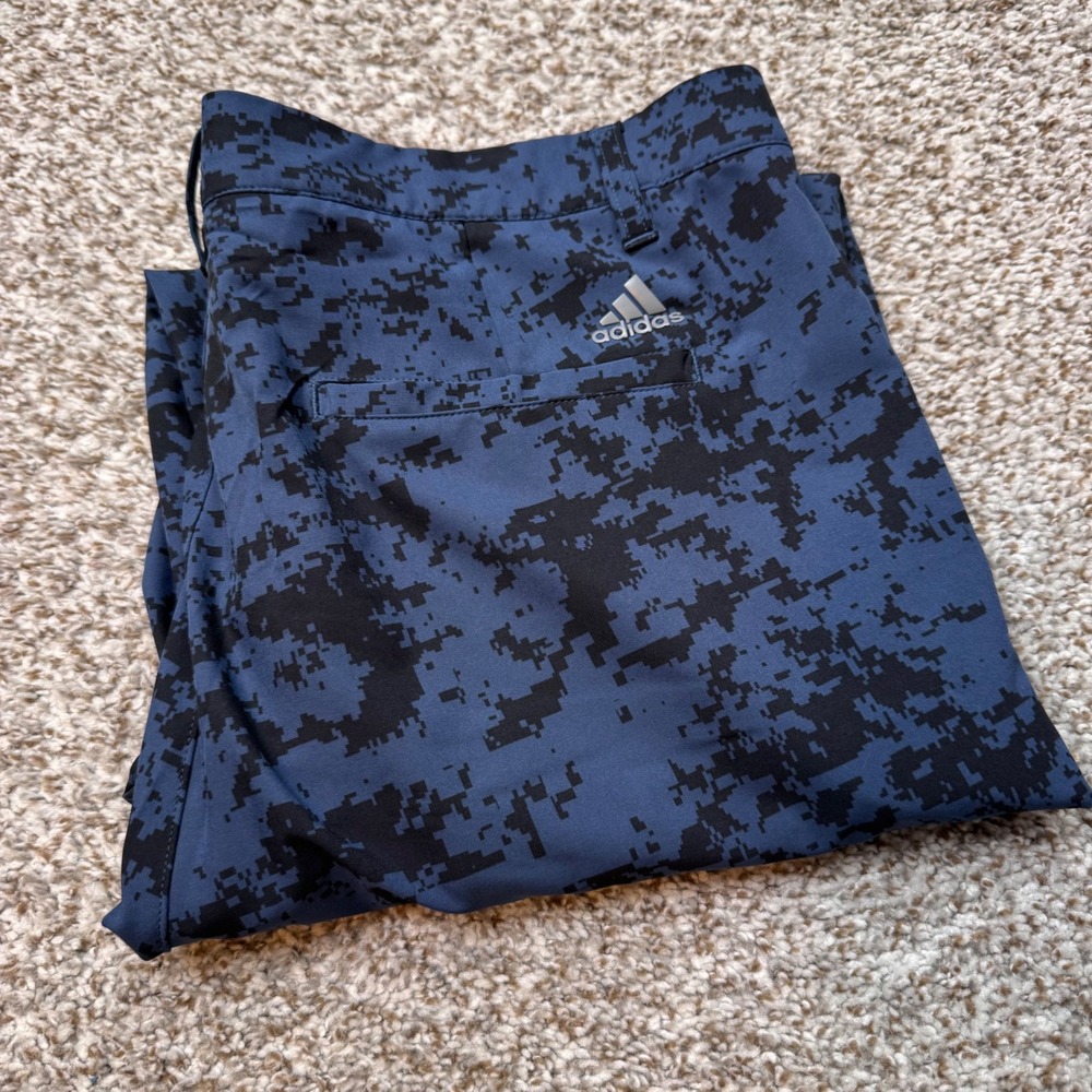 Adidas 365 Golf Pants Men 35x32 Primegreen Digital Camo Athletic Fit Performance